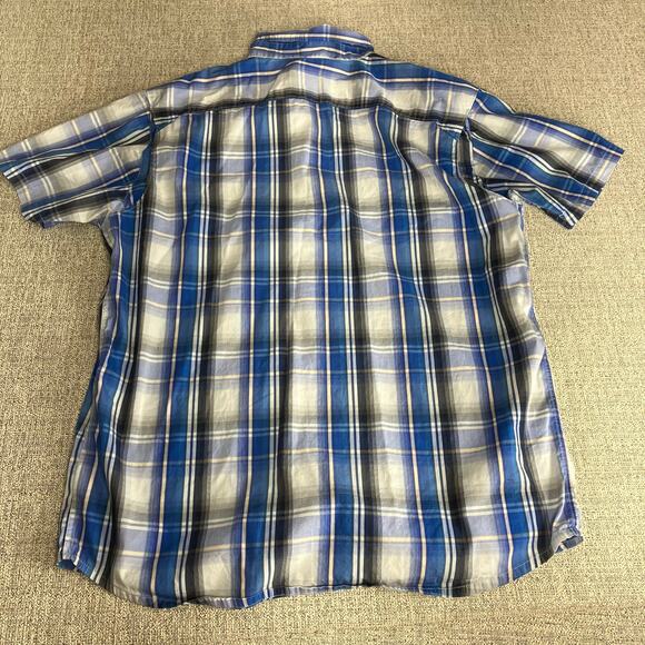 Columbia Omni-Wick Mens Blue Striped Casual Shirt Size Sz XL  Short Sleeve - Picture 2 of 7